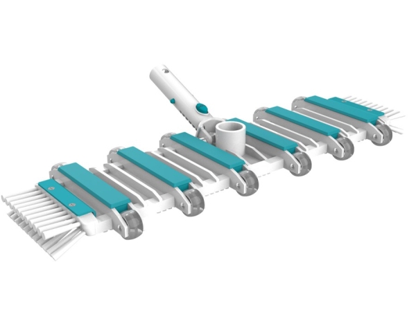 Bodensauger rechteckig mit 12 Rollen und Seitenbürsten (Bayrol)